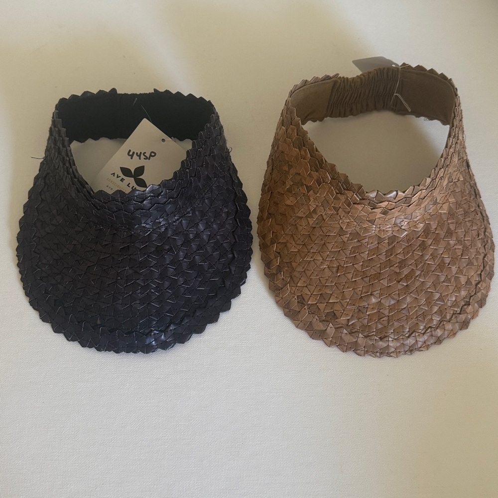 Ave lumi straw sun visor woven beach hat - Picture 2 of 7